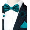 RBOCOTT Teal Blue Bow Tie for Men Silk Bowtie and