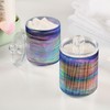 SDMKA 2 Pack Apothecary Jars Bathroom Iridescent Qtip Holder Dispenser