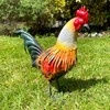 Darthome Metal Rooster Garden Ornament 23x26x8cm Small Farmyard Bird Hand