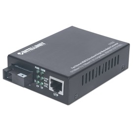 Intellinet 510530 Fast Ethernet WDM Bi-Directional Singlemode Media Converter Black