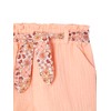 Vertbaudet Baby Muslin Shorts with Flower Belt, apricot