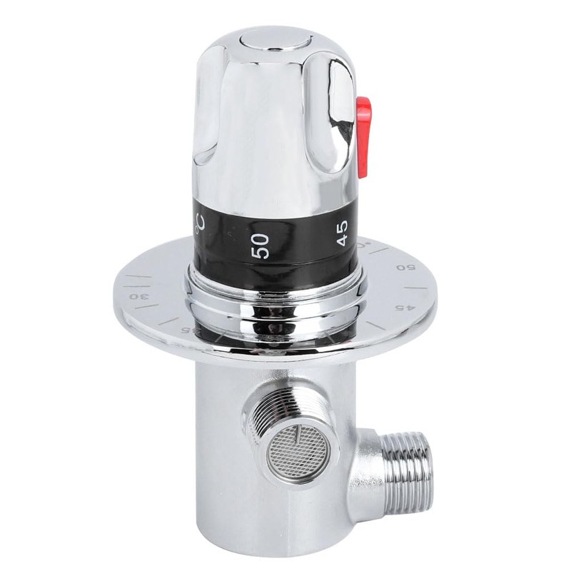 G1/2 Thermostatic Mixing Valve - Solid Brass Element - Hot/Cold