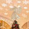 Christmas Angel Tree Topper with Rotating LED Snowflake