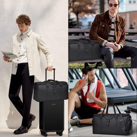 Travel Bag for Men Women, Duffle Bags for Travel with Shoe Compartment Weekender Overnight Carry On Bag with Dry Wet Separated Pocket Personal Item Bag for Gym Trip Workout