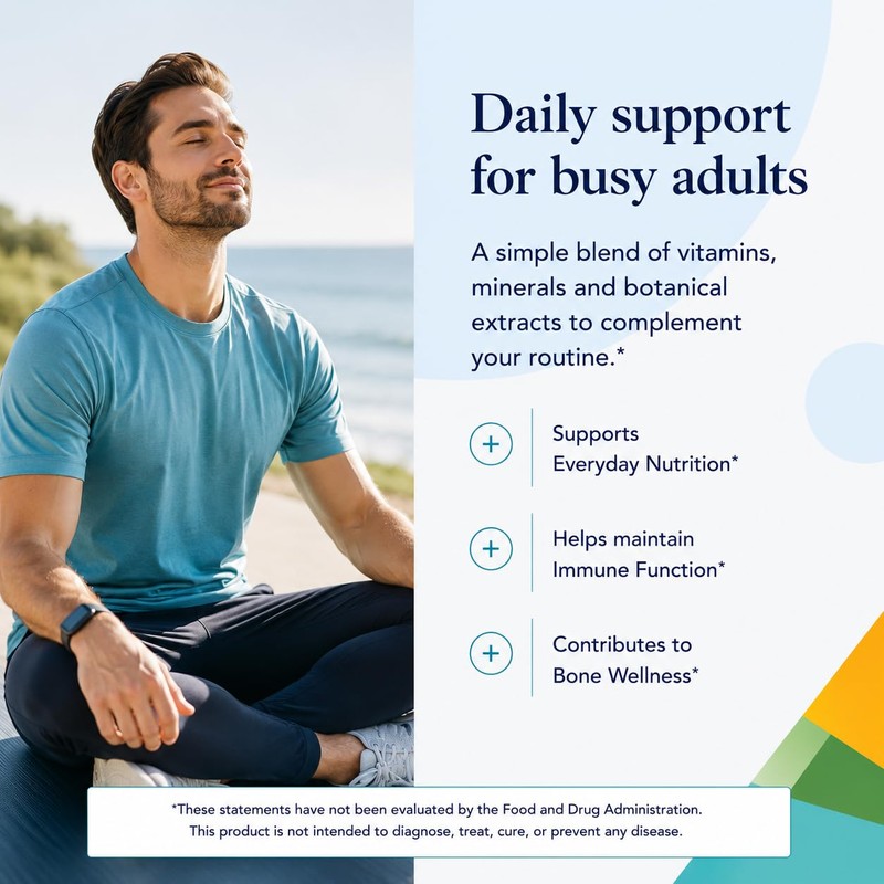 Multivitamin Complex Daily Nutrient Blend for Wellness, 60 Capsules