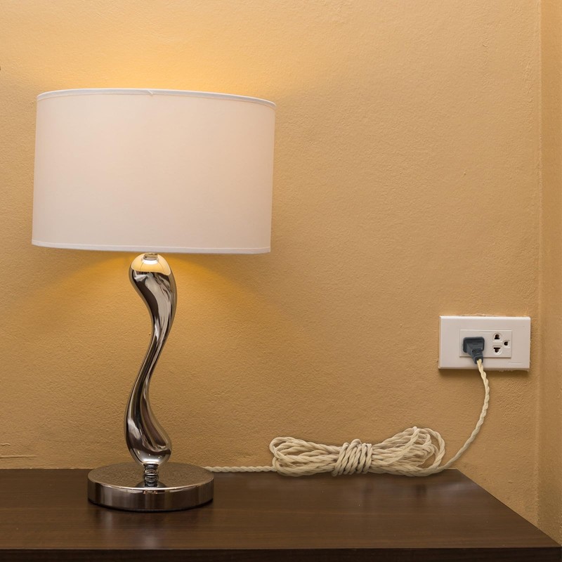 Relaxweex Twisted Cloth Covered Lamp Cord with Switch and Plug,