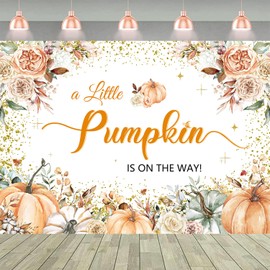 Fall Baby Shower Backdrop Pumpkin Baby Shower Decorations A Little Pumpkin is On The Way Background Fall Thanksgiving Party Decorations Supplies (70x40 inch (6x4FT))