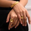 Chunky Gold Rings That Don't Tarnish Gold Wide Band Rings