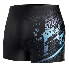 Traje de baño 361º Jammers para hombre, traje de baño de competición, pierna cuadrada para entrenamiento de resistencia, Drak Black 2, Large