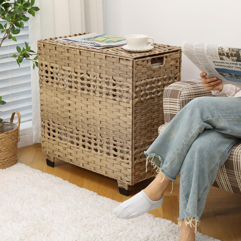 OIAHOMY Laundry Hamper with Lid, 135L Clothes Hamper with 3