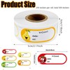 2 Rolls 500Pcs Removable Food Labels, 1 "x 2" Waterproof