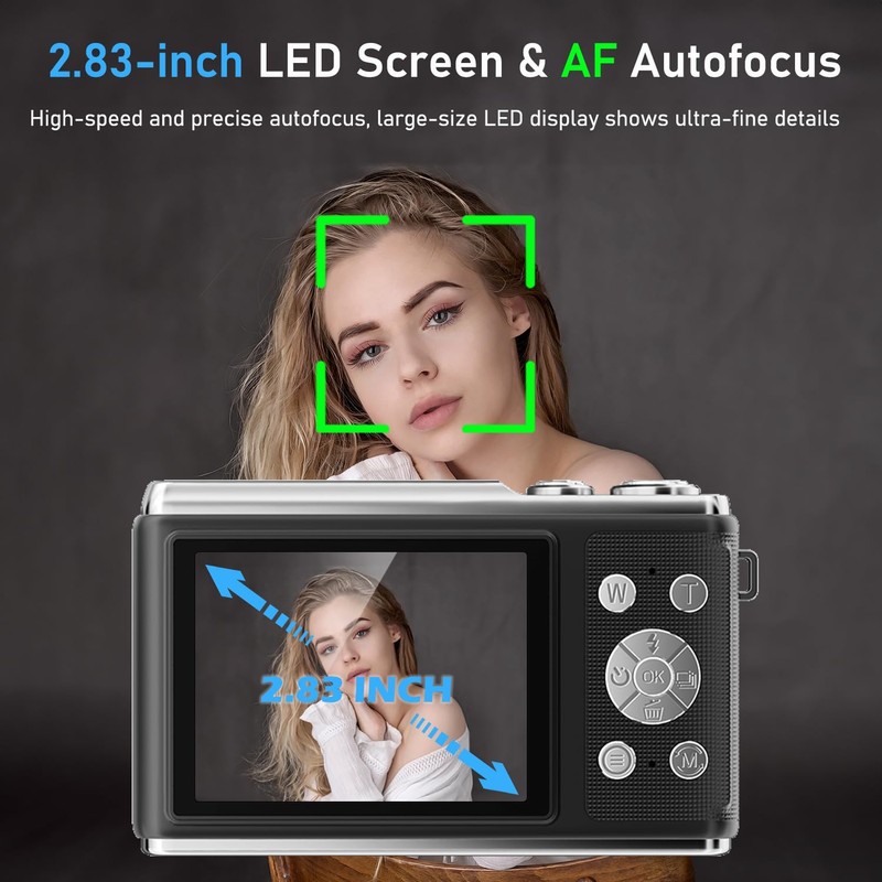 4K Digital Camera, Real 50MP Vlogging Camera with 32G TF