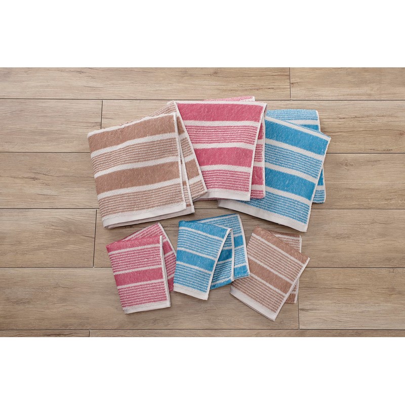 Kosugizen Face Towel, Soft Cotton Border, 13.4 x 31.5 inches