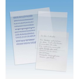 Veloflex 0450091 Write-On Film for Handwriting Exercises DIN A5 PVC Matte Transparent Pack of 10