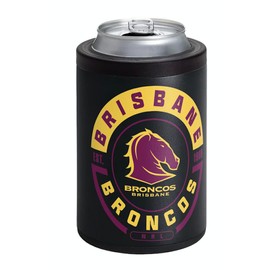 Brisbane Broncos NRL Rugby League Insulated Can Cooler with Lid