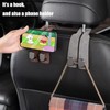 Car Headrest Hooks for Purses and Bags, Double Flexible Leather