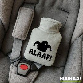 Huuraa Taschenwärmer Alaaf Narrenkappe Geschenk 0,2 Liter Grey Mini Veloursbezug Alaaf Geschenkidee