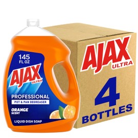 Ajax Ultra Professional Antibacterial Pot & Pan Dish Soap, Orange Scent, 145 fl. oz. (1.13 gal.), 4/Pack (61034313CT)