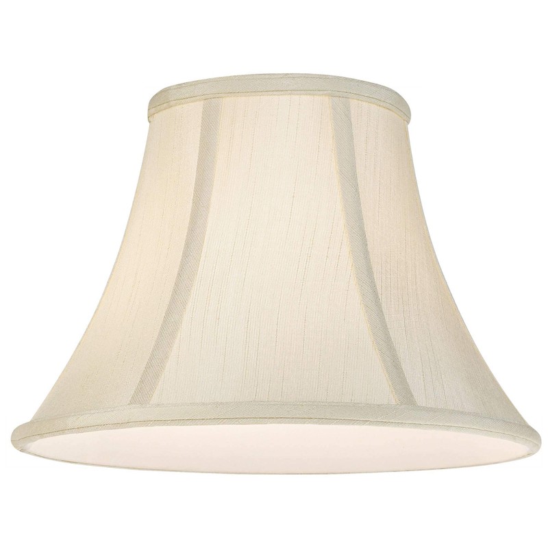 Creme Medium Bell Lamp Shade (Pre-Assembled) 6" Top x 12"