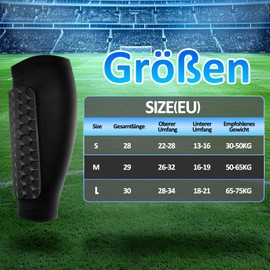 Children's Football Shin Pads M - Breathable & Non-Slip Shockproof Shin Pads for Adolescent Football Players 50-65 kg, Effective Protection for Football, Basketball, Cycling & Hiking