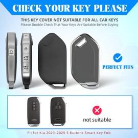 QBUC for KIA Key Fob Cover with keychian,TPU Protection Key Case Compatible with Telluride 2023 2024 2025 EV5 Sorento K4 K5 GT-Line Remote Smart Key Fob Protector (Grizzly)