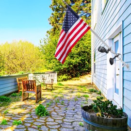 Flag Pole Light Solar Powered, Solar Flag Light fits 1’’ to 1.5” in Diameter, Super Bright 4 LED Auto Dusk to Dawn for Most Wall-Mounted Spinning Flagpoles