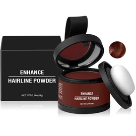 Hairline Powder - Root Cover Up Powder- Root Touch Up Powder - Enhance Hairline Powder - Instantly Hair Color Shadow Cover Gray Hair Root - Hair Touch-Up, Thin Hair Powder (Dark Auburn, 4g)
