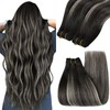 YoungSee Real Hair Wefts Black 35 cm Hair Wefts Real