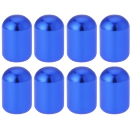 ECSiNG 8PCS Car Tire Valve Stem Caps 16x10.5mm Aluminium Alloy Valve Caps for Cars Trucks Motorcycles SUVs Bikes Car Wheel Accessories, Blue