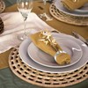 Auch Semicircle Gold Napkin Rings Set of 12, Metal Napkin
