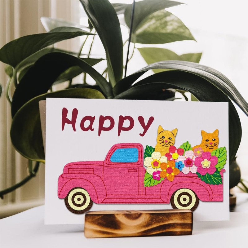 BENECREAT Truck Cat Dog Flower Leaf Cutting Dies, Carbon Steel