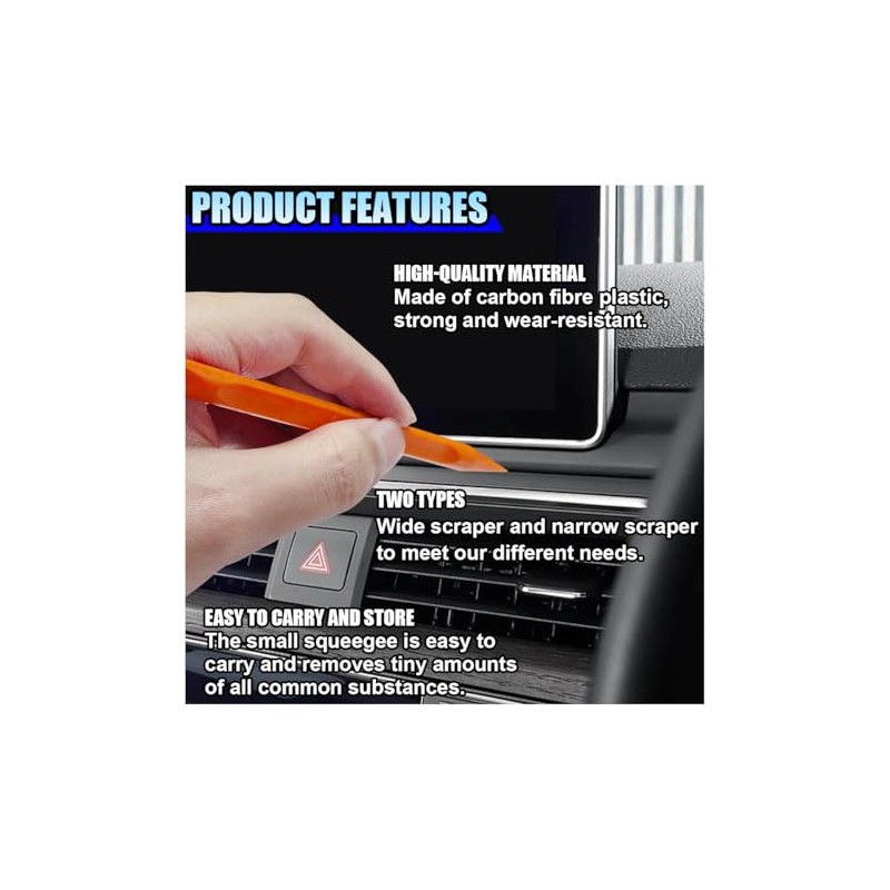 3PCS Plastic Scraper Tool - Multi-Purpose Non-Scratch Scrapers Cleaning Tool