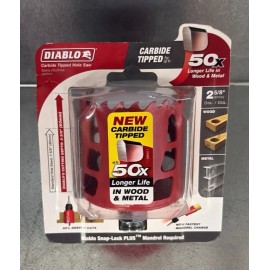 Diablo 2-5/8" Carbide-Tipped Hole Saw for Quick Change Mandrel *DHS2625CT