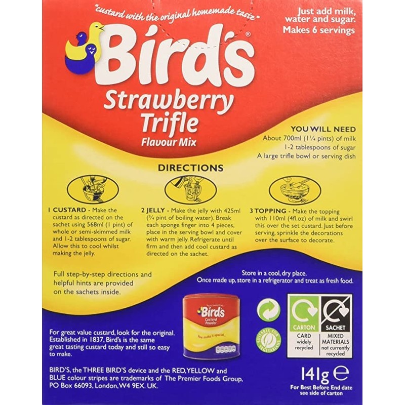 Bird's Strawberry Trifle, 5.10-Ounce (Pack of 4)