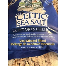 Selina CELTIC SEA SALT LIGHT GREY COARSE MOIST HAND HARVESTED PERFECT MINERALS 5LB NEW