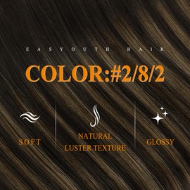 Easyouth Tape in Hair Extensions Human Hair Balayage 18In Tape in Extensions Remy Hair Ombre Darkest Brown Fading to Ash Brown Mixed Brown Invisible Hair Extensions Tapes in for Volume 20pcs 40g