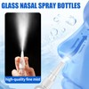 ZHWKMYP 10 Pcs Nasal Spray Bottles, 30ML/1oz Transparent Glass Refillable