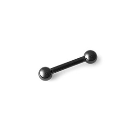 Grade 23 Black PVD Coated Titanium Straight Barbell 16g 5/16
