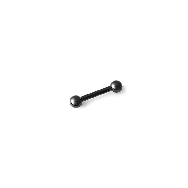Grade 23 Black PVD Coated Titanium Straight Barbell 16g 5/16