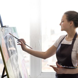 Lwuey Wooden Cross Cutouts for Crafts, 36PCS Unpainted Crosses Blank Wood Cutout Unfinished Crossing Shaped Woods Ornaments Suitable Church Family Dining Table DIY Projects Party Home Decoration