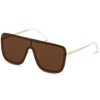 LYZOIT Rimless Oversized Square Sunglasses for Women Men Polarized Flat