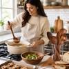 7-Piece Wooden Kitchen Utensil Set for Everyday Cooking - Non-Scratch