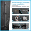 Görbach Shower Set, Stainless Steel Shower Rail 70 cm with