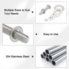 PATIKIL 1" ID x 2" OD Stainless Steel Flat Washers,