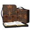 Chicprint Vintage Sacred Cross Eagle Bible Bag with Bookmark Pu