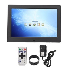 LCD Digital Photo Frame IPS Full View Screen HD 1280x800 USB Support Black 10in 100‑240V US Plug
