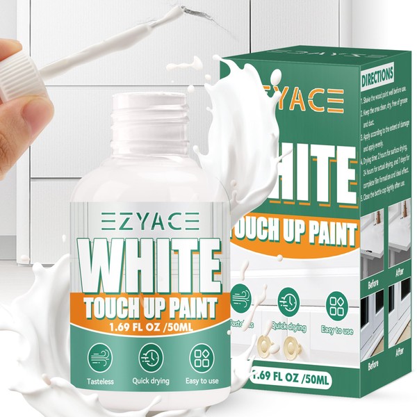 EzyAce White Touch Up Paint, Multi Surface Touches Up Paints