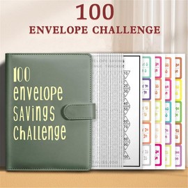 100 Envelopes A5 Money Saving Challenge Binder Easy and Fun Way To Save $5,050 Savings Binder 52 Week - Color: Pink