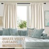 MIULEE Ivory Velvet Curtains Thermal Insulated Blackout Curtain Drapes for