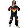 Foxxeo 80s Tracksuit Costume for Men - Black Red Yellow